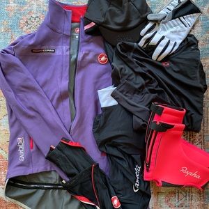 Women’s Rapha + Castelli + Pearl Izumi Cycling Cold Gear Bundle -sz small/medium